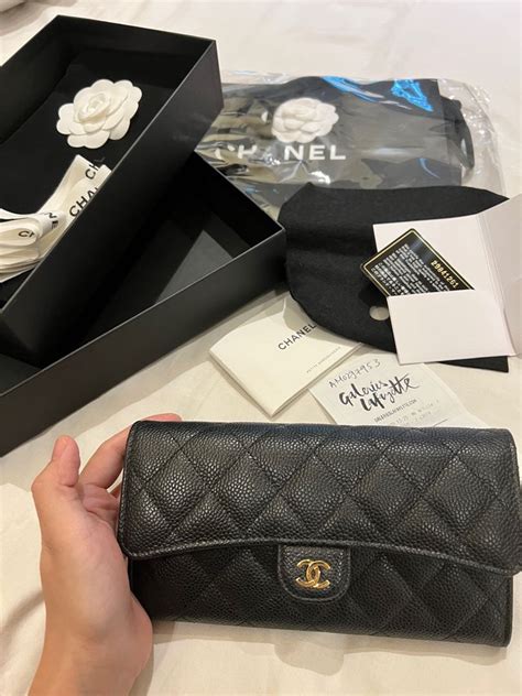 chanel long wallet flap|Chanel long wallet price.